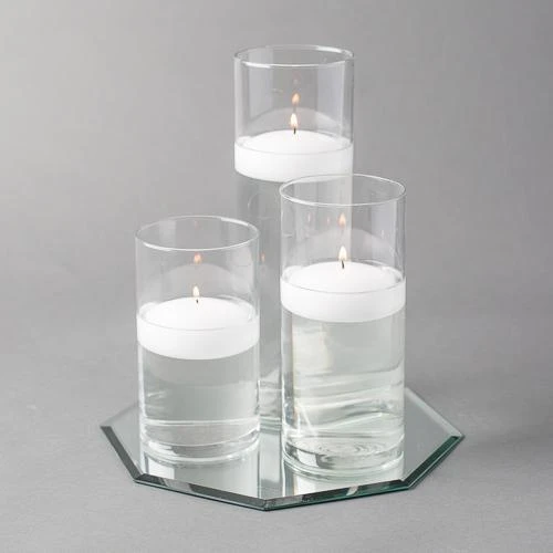 Eastland Octagon Mirror And Cylinder Vase Centerpiece With Richland 3" Floating Candles Set Of 7 3 Eastland Octagon Mirror And Cylinder Vase Centerpiece With Richland 3" Floating Candles Set Of 7