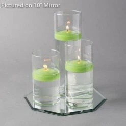 Eastland Octagon Mirror And Cylinder Vase Centerpiece With Richland 3" Floating Candles Set Of 7 21 Eastland Octagon Mirror And Cylinder Vase Centerpiece With Richland 3" Floating Candles Set Of 7 -Candle Decorations 967a4206