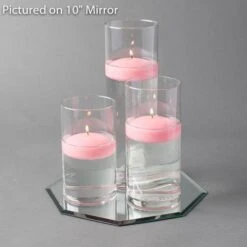 Eastland Octagon Mirror And Cylinder Vase Centerpiece With Richland 3" Floating Candles Set Of 84 18 Eastland Octagon Mirror And Cylinder Vase Centerpiece With Richland 3" Floating Candles Set Of 84 -Candle Decorations 967a4215 1 1