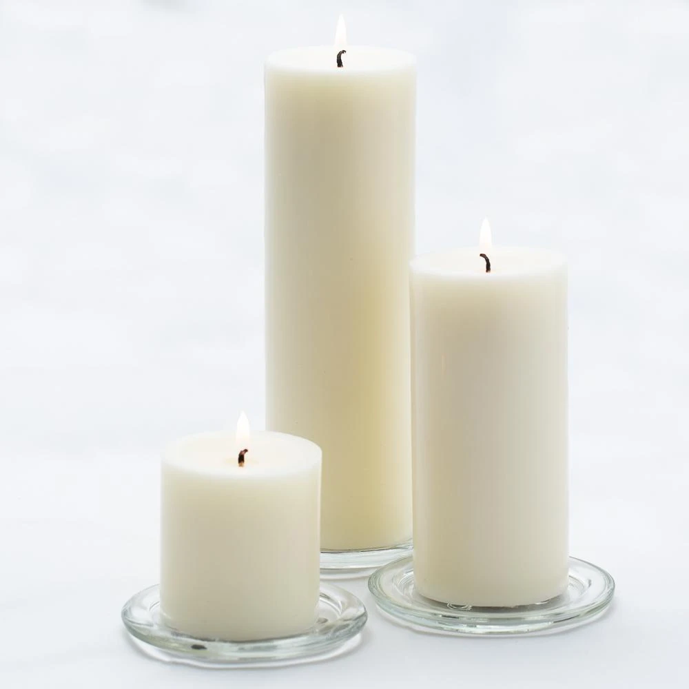 Richland Pillar Candles 3"x3", 3"x6" & 3"x9" Light Ivory Set Of 3 3 Richland Pillar Candles 3"x3", 3"x6" & 3"x9" Light Ivory Set Of 3