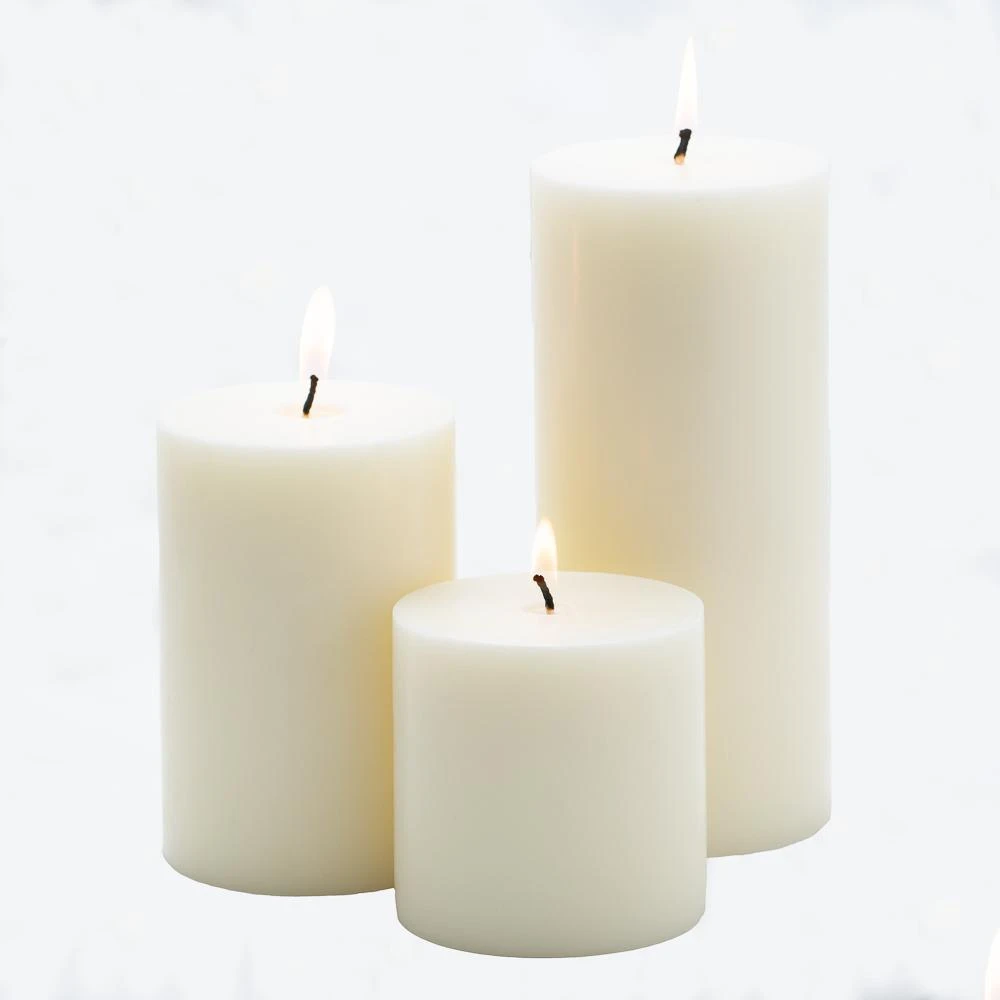 Richland 4" X 4" Light Ivory Pillar Candles Set Of 6 5 Richland 4" X 4" Light Ivory Pillar Candles Set Of 6 - Image 3