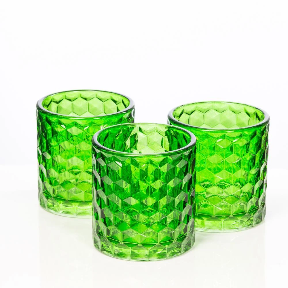 Richland Green Chunky Honeycomb Glass Votive & Tealight Holder Set Of 6 3 Richland Green Chunky Honeycomb Glass Votive & Tealight Holder Set Of 6