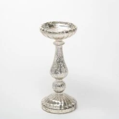 Richland Ribbed Unique Mercury Glass Pillar Candle Holder Set Of 3 -Candle Decorations 967a6123 2