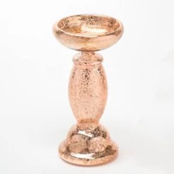 Richland Unique Rose Gold Mercury Glass Pillar Candle Holder Set Of 3 -Candle Decorations 967a6141 edit 2
