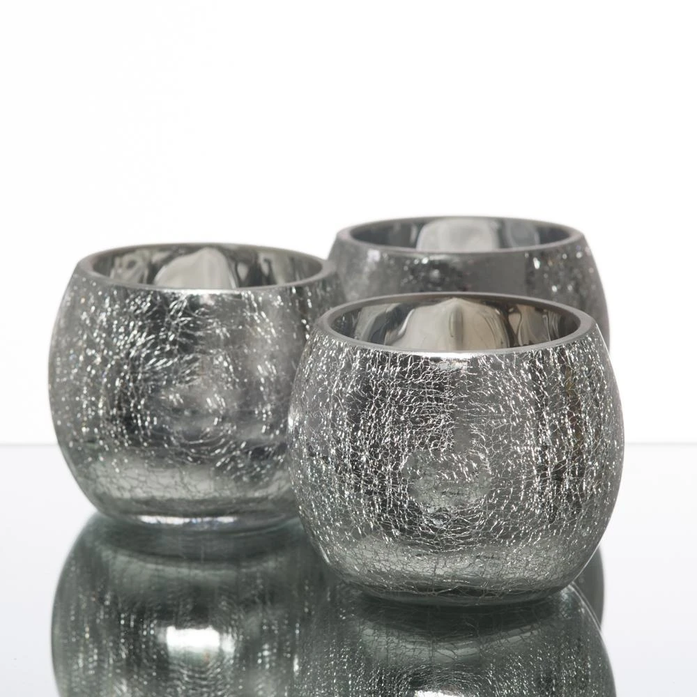 Richland Silver Crackle Hurricane Holder Set Of 12 5 Richland Silver Crackle Hurricane Holder Set Of 12 - Image 3