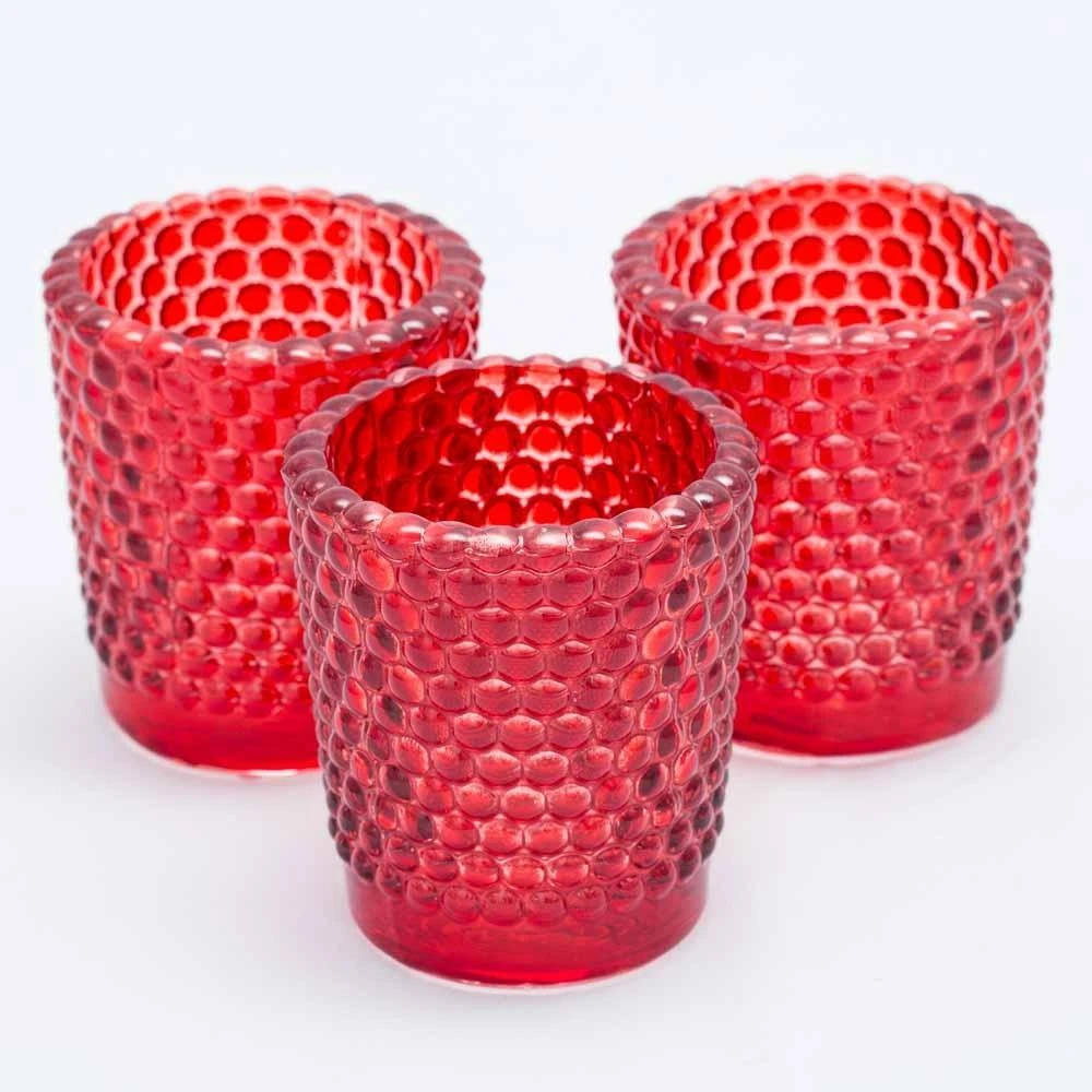 Richland Votive Holder Hobnail Red Set Of 72 3 Richland Votive Holder Hobnail Red Set Of 72