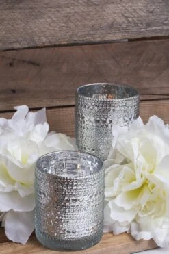 Richland Mercury Candle Holder Pearly Silver Large Set Of 24 8 Richland Mercury Candle Holder Pearly Silver Large Set Of 24 -Candle Decorations 967a6985 3