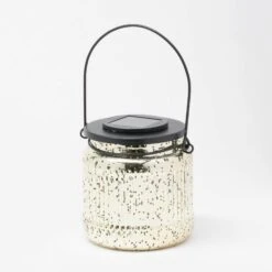 Richland Ribbed Mercury Solar Jar – Gold Set Of 12