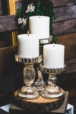 Richland Rayner Mercury Pillar Candle Holder Set Of 3