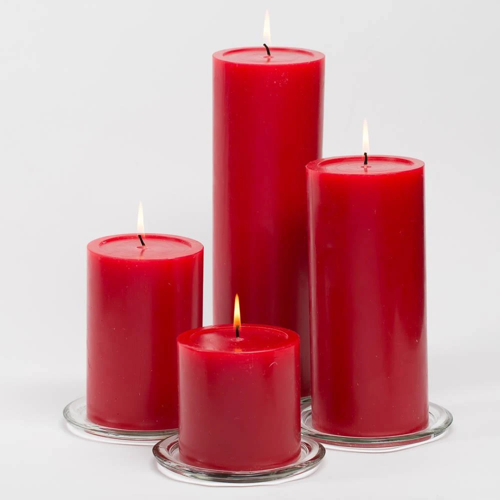 Richland 4" X 6" Red Pillar Candle 4 Richland 4" X 6" Red Pillar Candle - Image 2