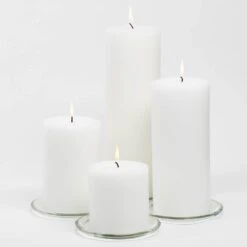 Richland 4" X 6" White Pillar Candles Set Of 6 -Candle Decorations 967a9974 3