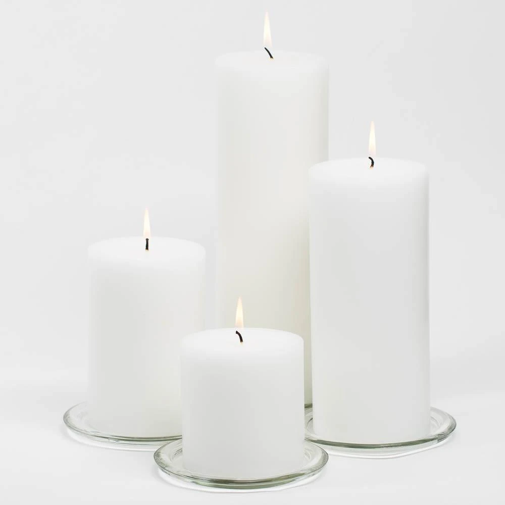 Richland 4" X 12" White Pillar Candle Set Of 6 4 Richland 4" X 12" White Pillar Candle Set Of 6 - Image 2