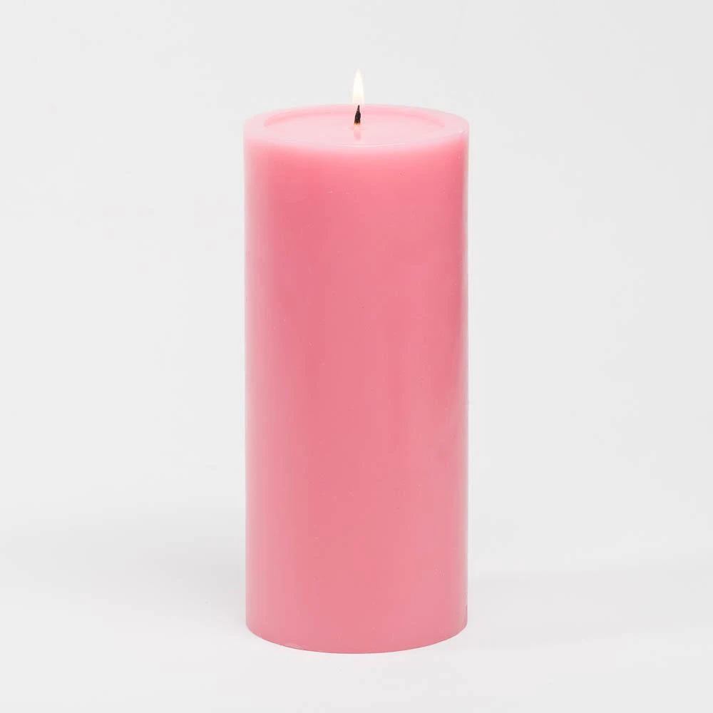 Richland 4" X 9" Pink Pillar Candles Set Of 6 3 Richland 4" X 9" Pink Pillar Candles Set Of 6