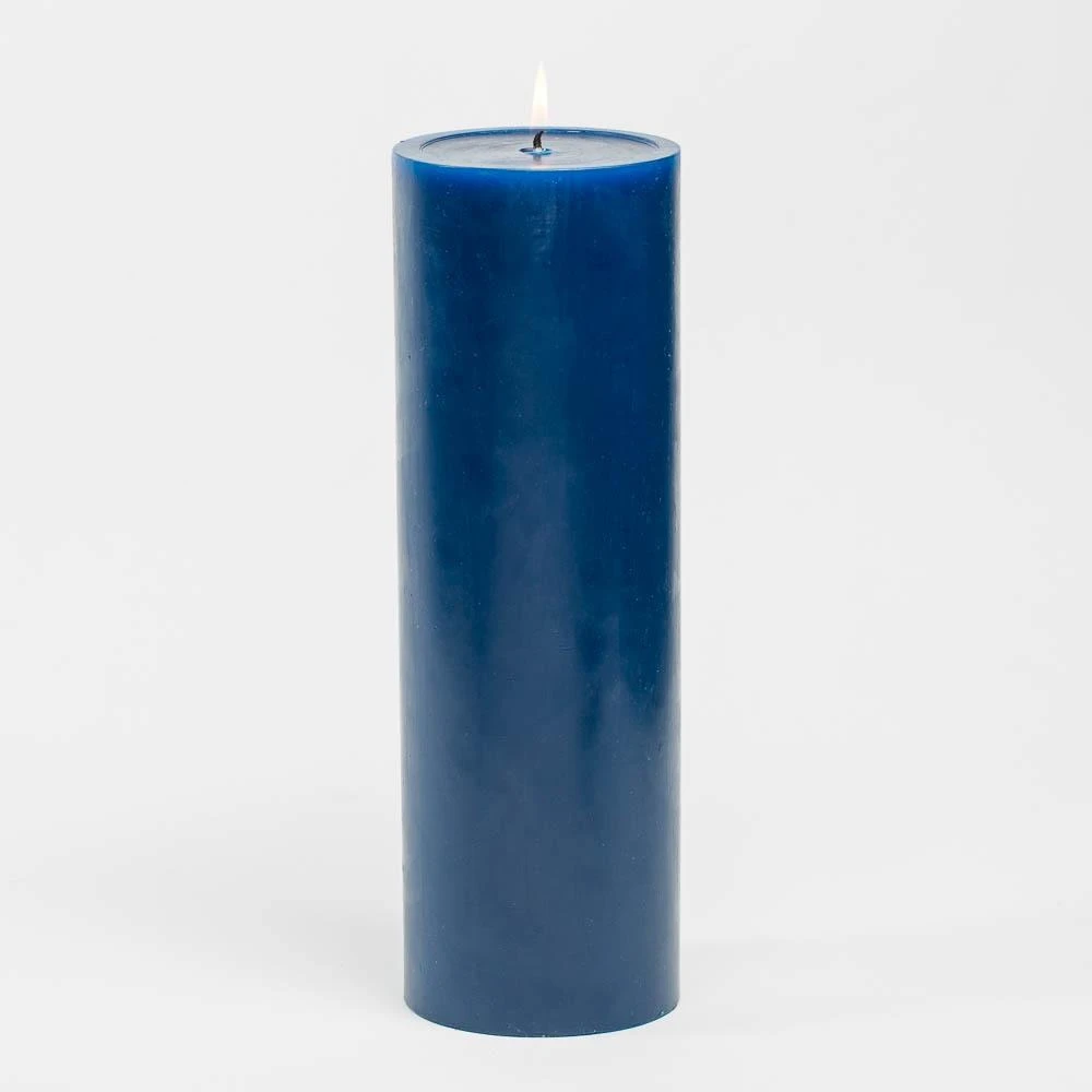 Richland 4" X 12" Navy Blue Pillar Candle 3 Richland 4" X 12" Navy Blue Pillar Candle