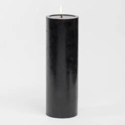 Richland 4" X 12" Black Pillar Candle