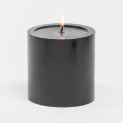 Richland 4" X 4" Black Pillar Candles Set Of 6