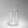 Eastland 8" Hanging Horizontal Ribbed Glass Jar With Handle Set Of 12 -Candle Decorations 9721 6549 2