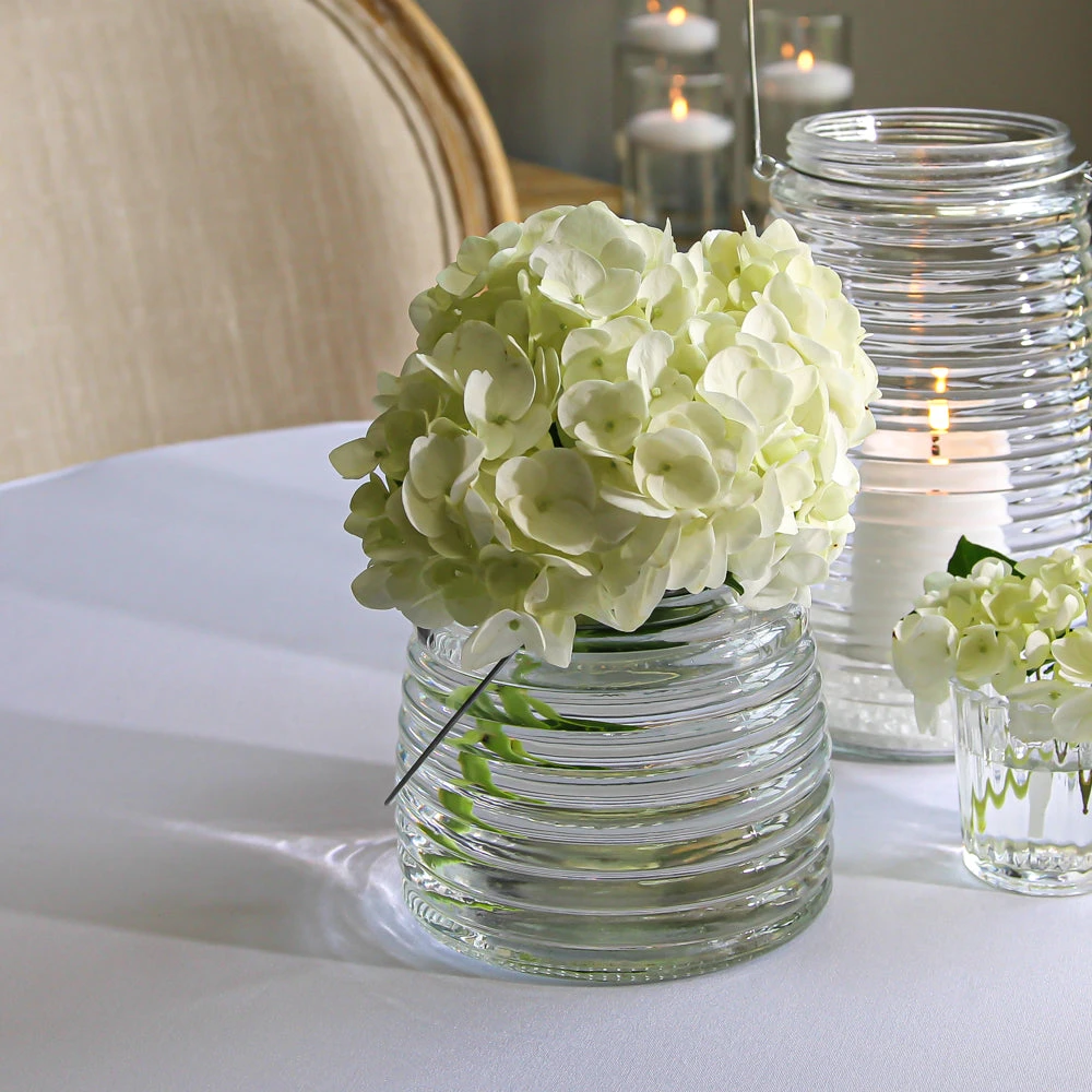 Eastland 4.6" Hanging Horizontal Ribbed Glass Jar With Handle Set Of 12 4 Eastland 4.6" Hanging Horizontal Ribbed Glass Jar With Handle Set Of 12 - Image 2