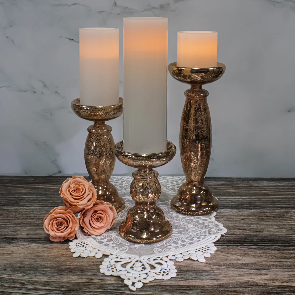 Richland Flameless LED Pillar Candles 3"x3", 3"x6" & 3"x9" White Set Of 3 5 Richland Flameless LED Pillar Candles 3"x3", 3"x6" & 3"x9" White Set Of 3 - Image 3