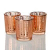 Richland Rose Gold Dotted Glass Holder - Small Set Of 72
