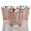 Richland Rose Gold Dotted Glass Holder - Medium Set Of 48 2 Richland Rose Gold Dotted Glass Holder - Medium Set Of 48 -Candle Decorations 9922 8577