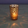 Richland Rose Gold Hexagonal Glass Holder - Large Set Of 48
