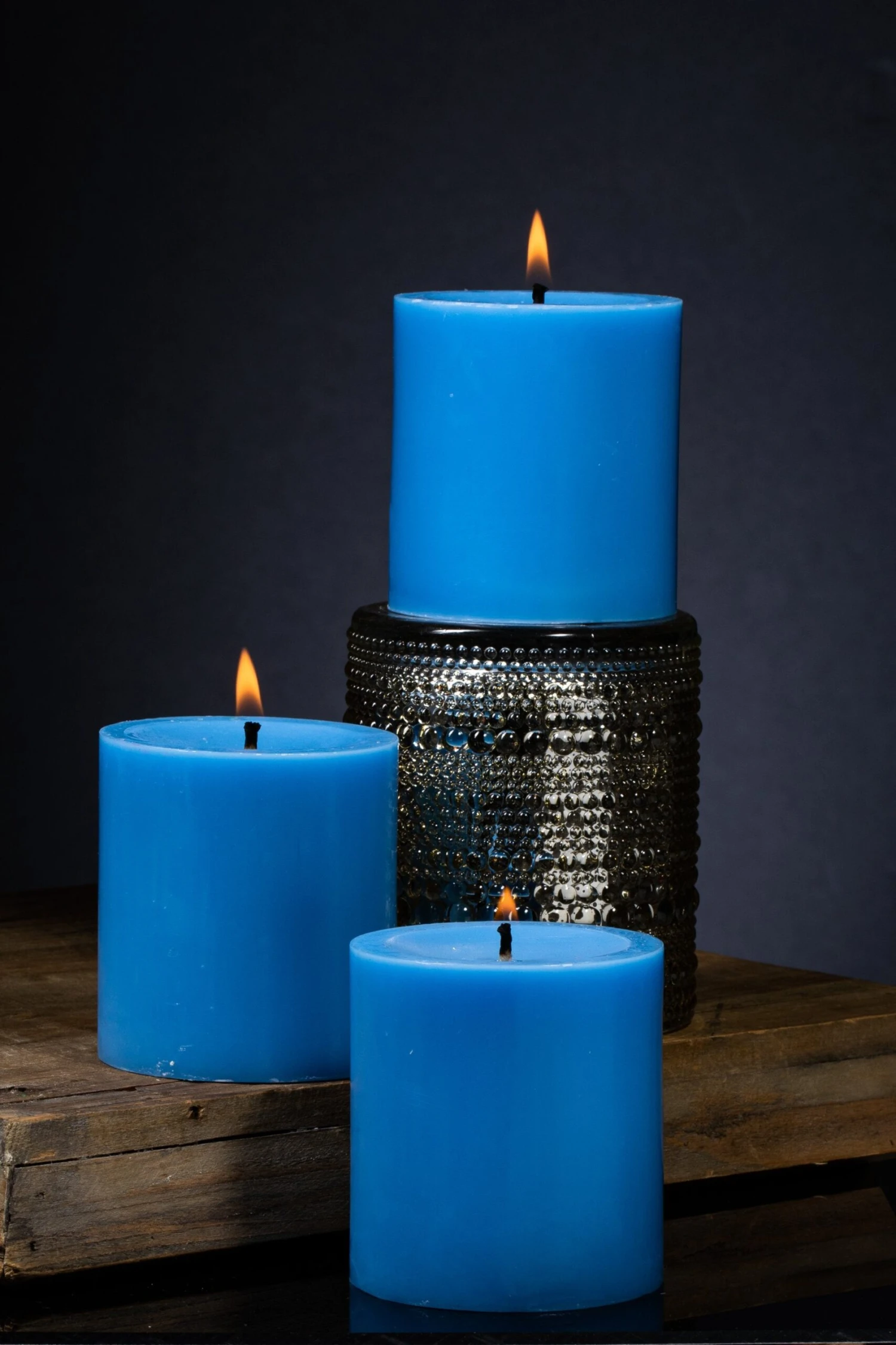 Richland Pillar Candle 3"x3" Light Blue Set Of 48 4 Richland Pillar Candle 3"x3" Light Blue Set Of 48 - Image 2