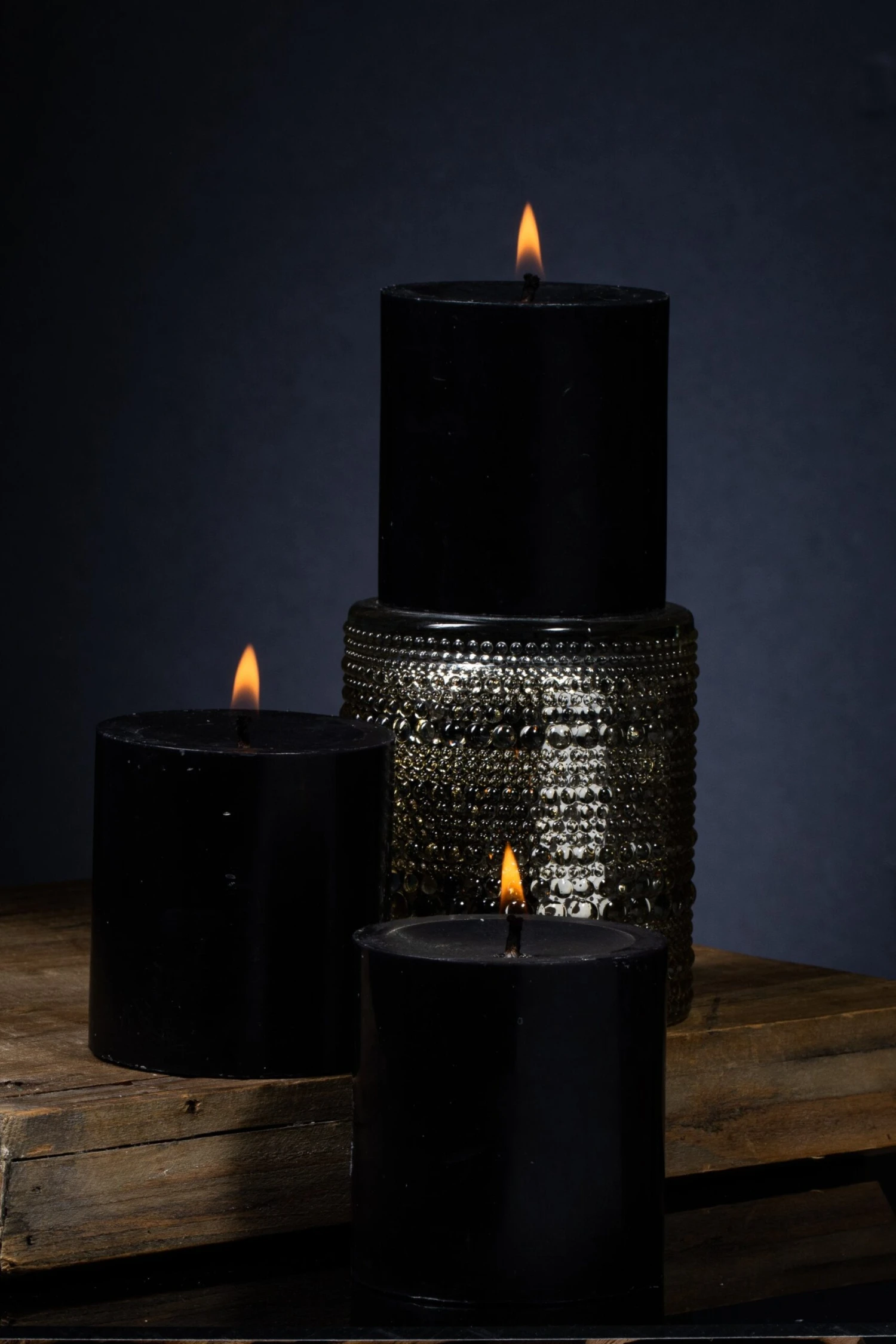 Richland Pillar Candles 3"x3" Black Set Of 12 4 Richland Pillar Candles 3"x3" Black Set Of 12 - Image 2