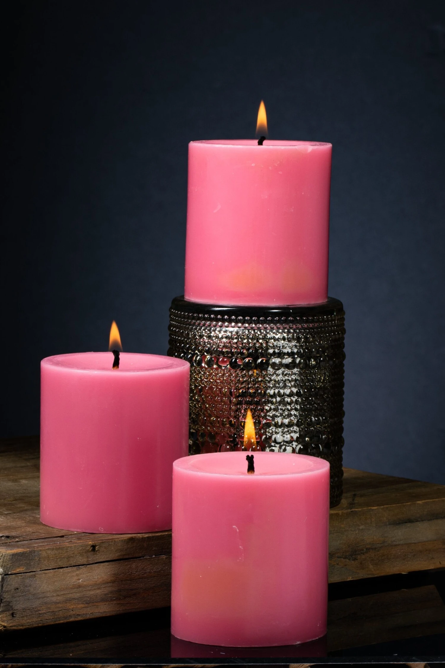 Richland Pillar Candles 3"x3" Pink Set Of 12 4 Richland Pillar Candles 3"x3" Pink Set Of 12 - Image 2