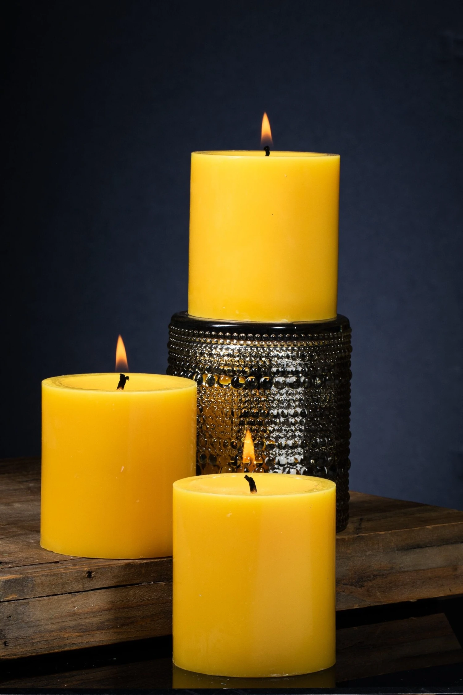 Richland Pillar Candles 3"x3" Yellow Set Of 12 4 Richland Pillar Candles 3"x3" Yellow Set Of 12 - Image 2