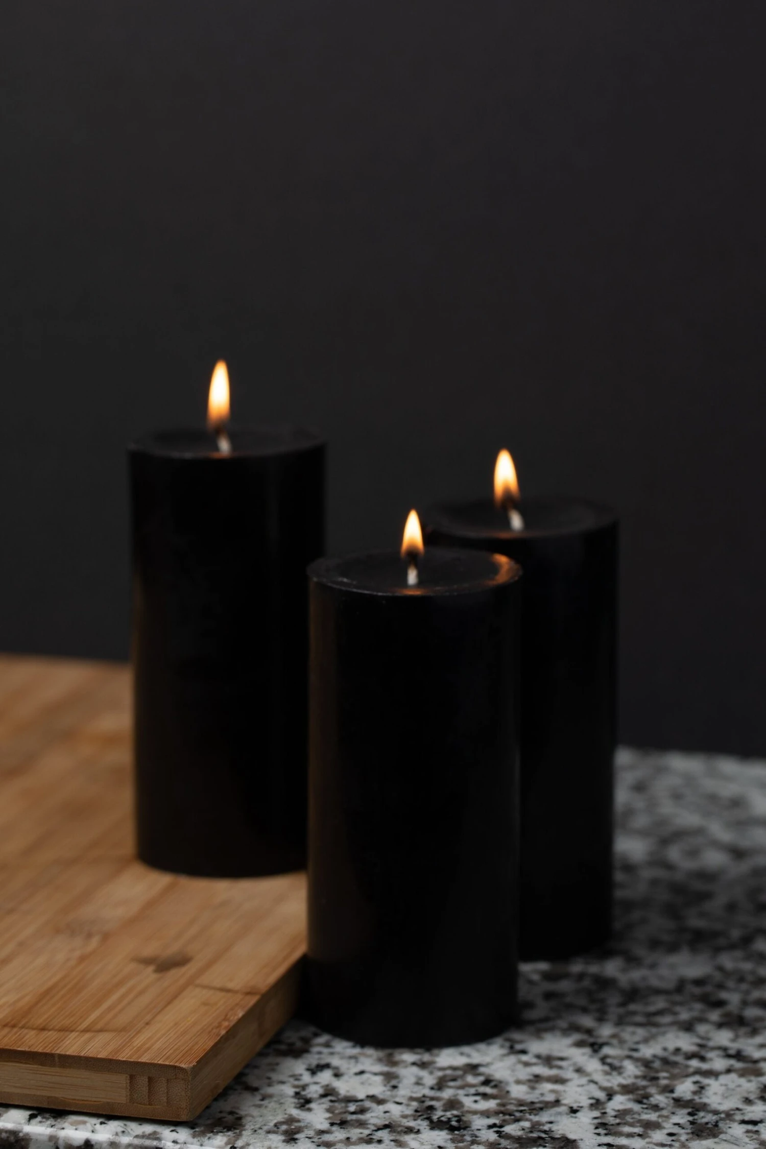 Richland Pillar Candles 3"x6" Black Set Of 24 4 Richland Pillar Candles 3"x6" Black Set Of 24 - Image 2