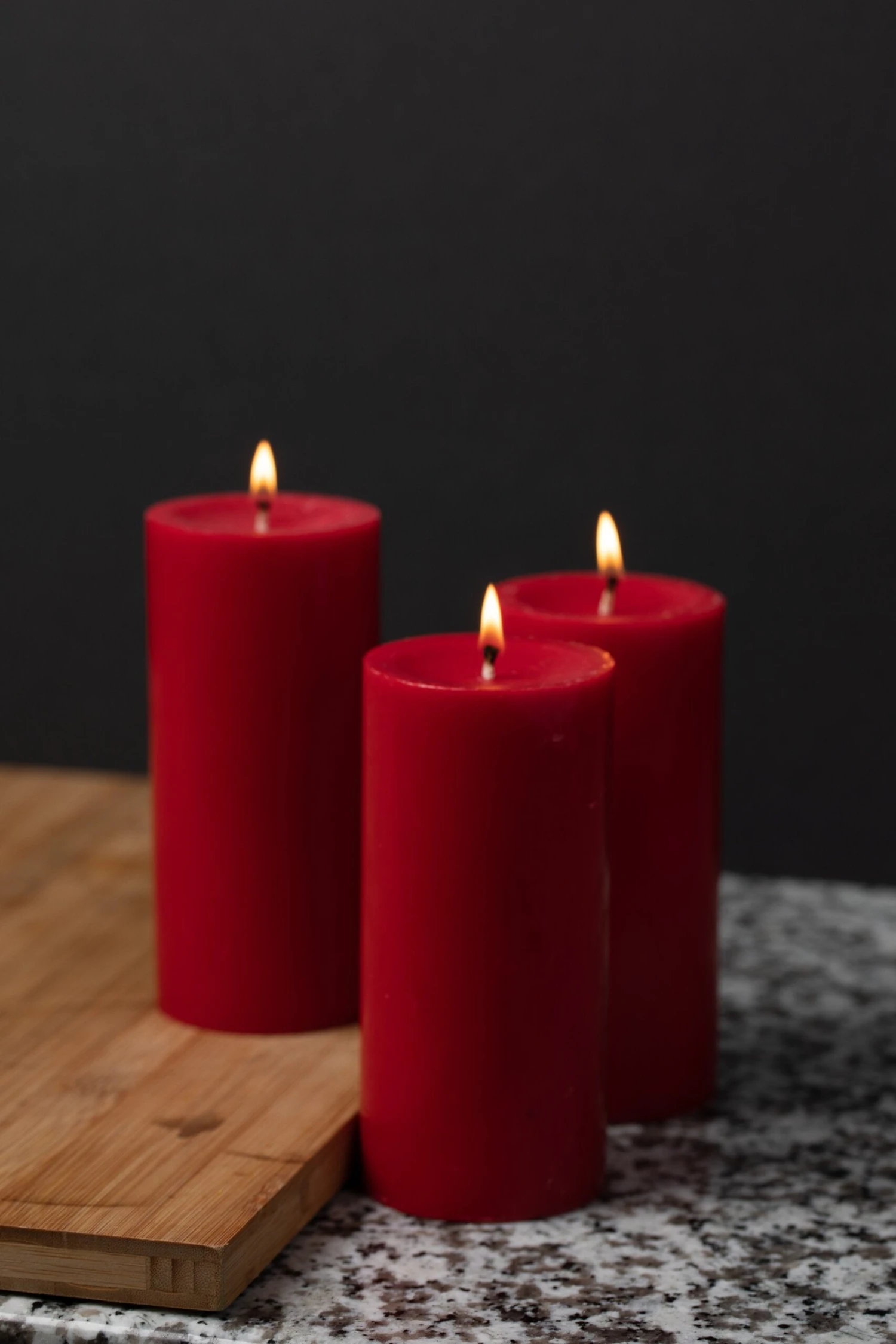 Richland Pillar Candles 3"x6" Red Set Of 6 4 Richland Pillar Candles 3"x6" Red Set Of 6 - Image 2