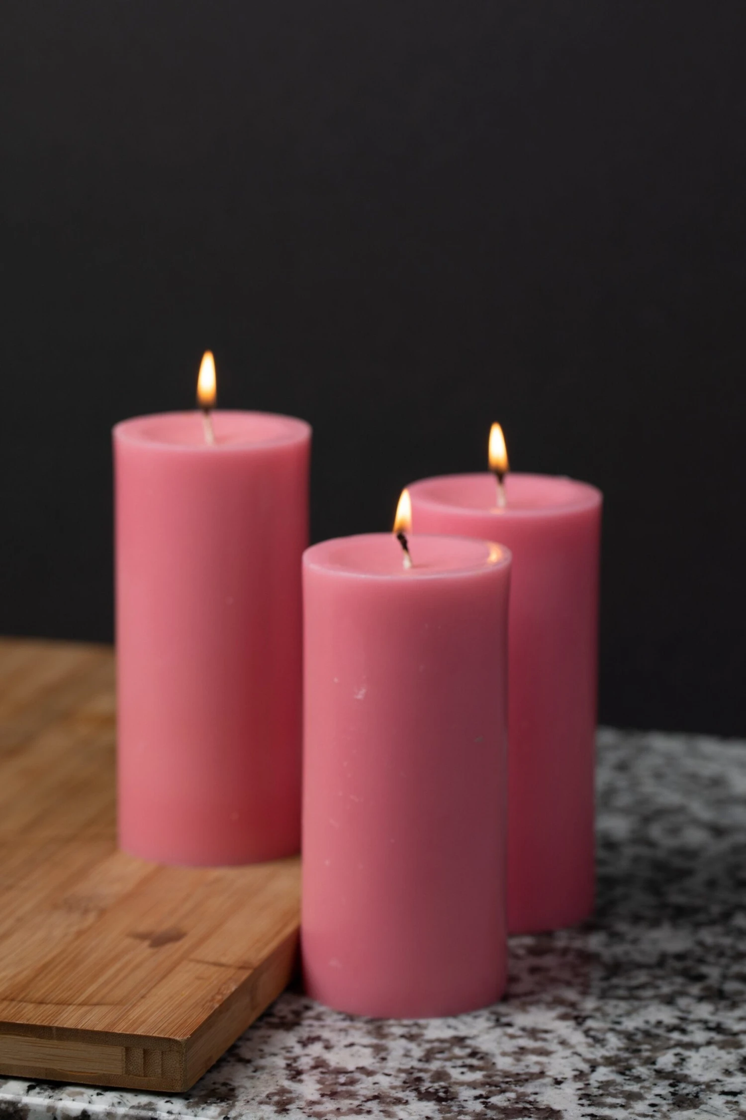 Richland Pillar Candles 3"x6" Pink Set Of 24 4 Richland Pillar Candles 3"x6" Pink Set Of 24 - Image 2