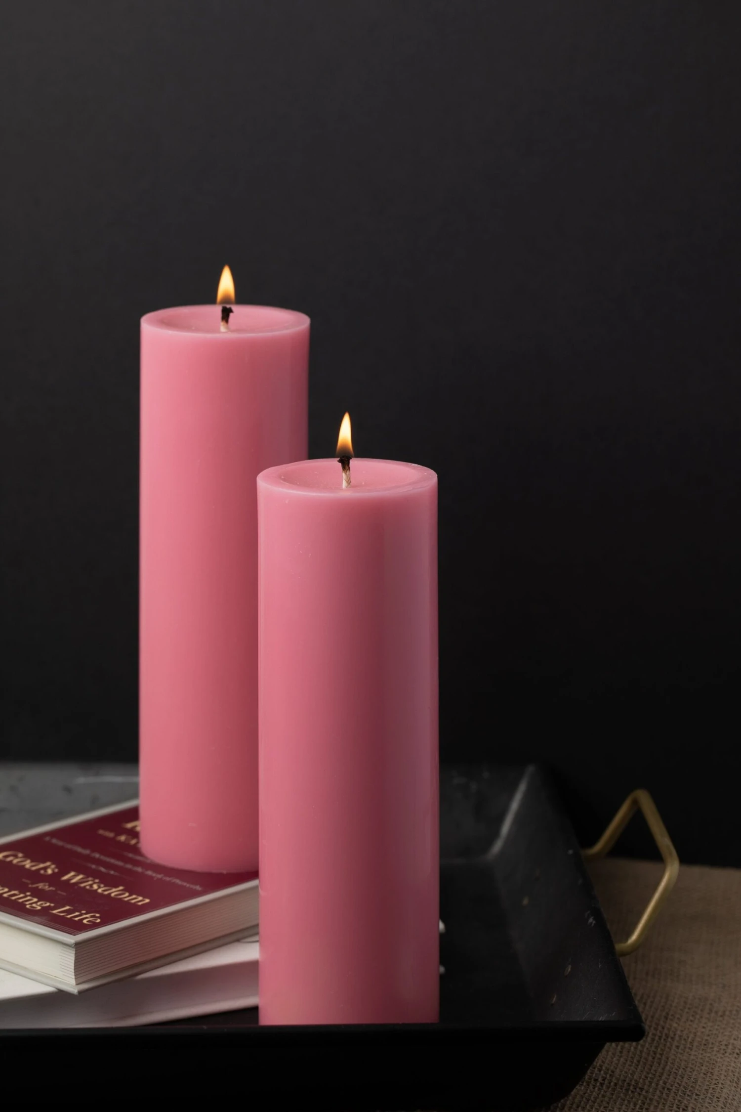 Richland Pillar Candles 3"x9" Pink Set Of 12 4 Richland Pillar Candles 3"x9" Pink Set Of 12 - Image 2