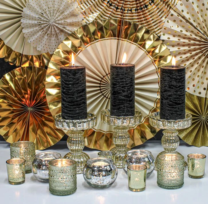 Richland Mercury Candle Holder Pearly Metallic Gold Large Set Of 6 5 Richland Mercury Candle Holder Pearly Metallic Gold Large Set Of 6 - Image 3