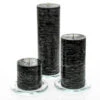 Richland Rustic Pillar Candle 3" X "3, 3" X 6" & 3"x 9" Black Set Of 3 2 Richland Rustic Pillar Candle 3" X "3, 3" X 6" & 3"x 9" Black Set Of 3 -Candle Decorations IMG 2283