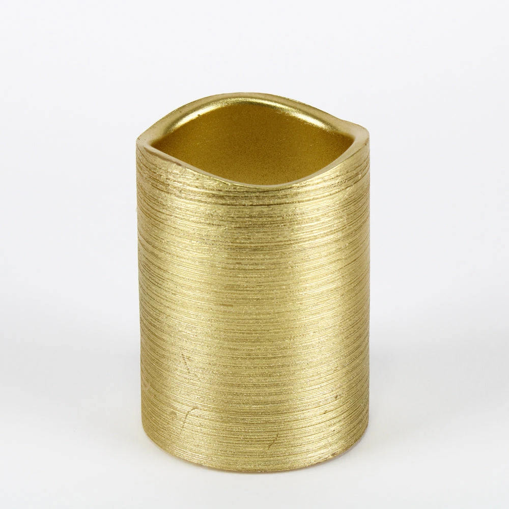 Richland Gold Metallic Wavy Top LED Candle - Set Of 12 3 Richland Gold Metallic Wavy Top LED Candle - Set Of 12
