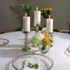 Richland Pillar Holders Unique Mercury Bubble - Set Of 3 -Candle Decorations PillarCampaign 4105 3