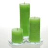 Richland Rustic Pillar Candle 3" X "3, 3" X 6" & 3"x 9" Green Set Of 3 -Candle Decorations PillarSet Green 2325