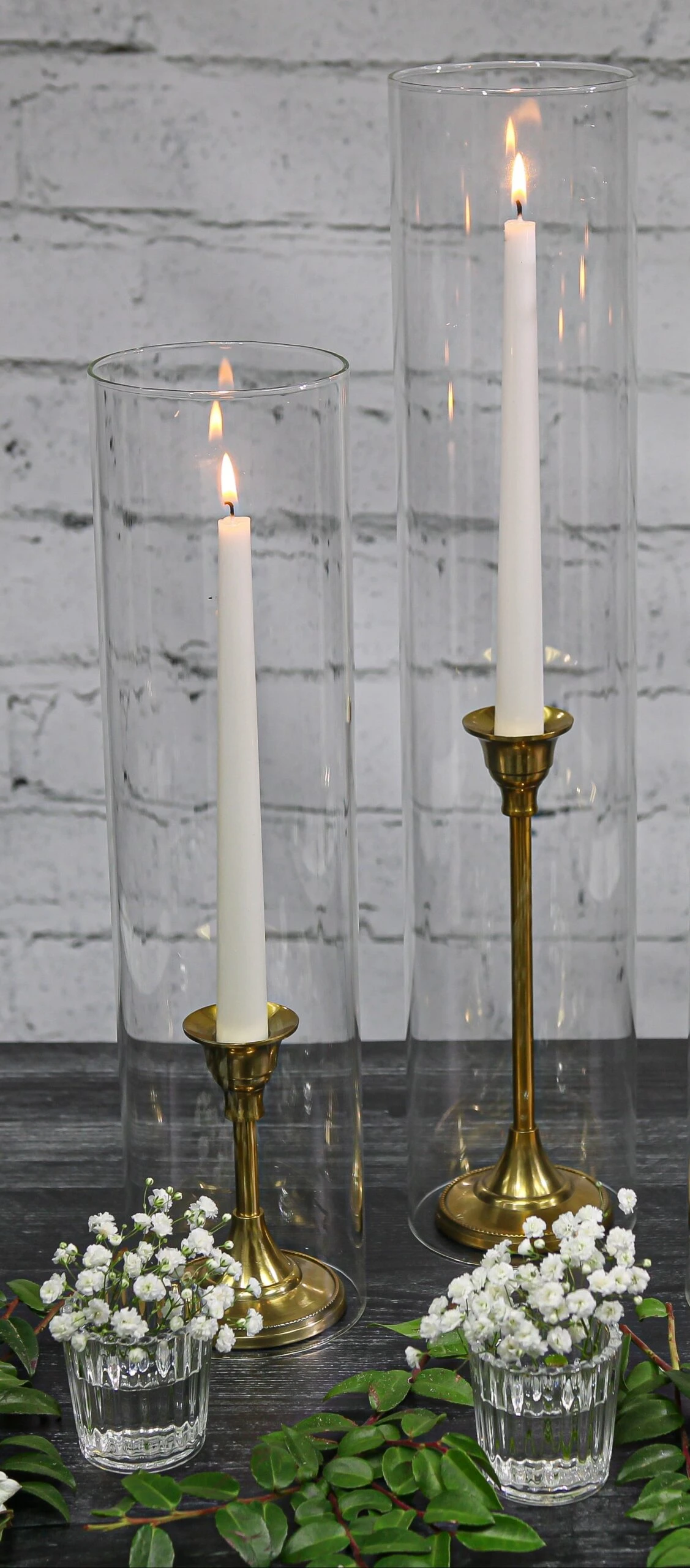 Taper Candlestick Gold 9in 4 Taper Candlestick Gold 9in - Image 2