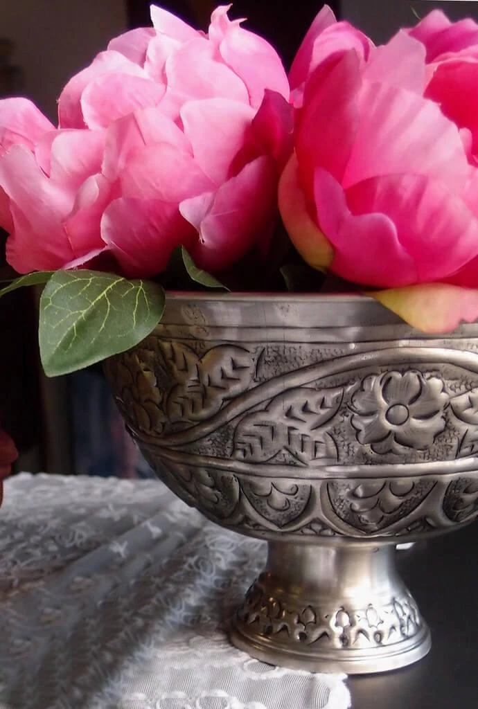 Silver Plated Antique Compote 6x8 4 Silver Plated Antique Compote 6x8 - Image 2