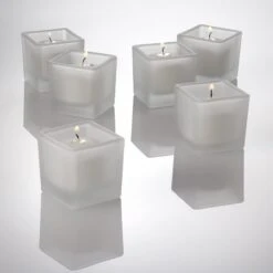 Eastland Square Votive Candle Holder Frosted Set Of 12