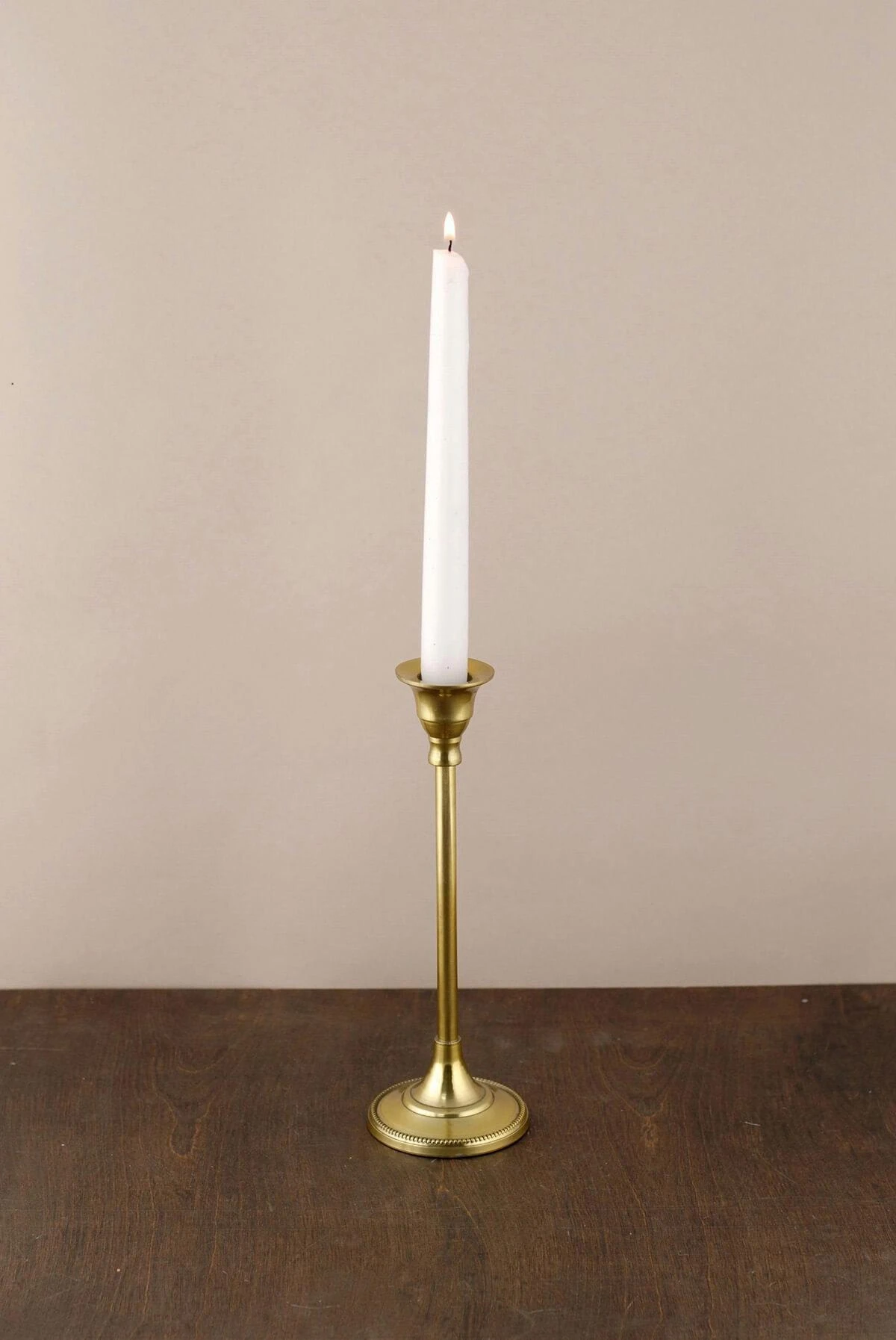 Taper Candlestick Gold 9in 3 Taper Candlestick Gold 9in