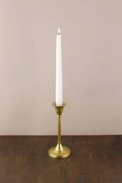 Taper Candlestick Gold 7in