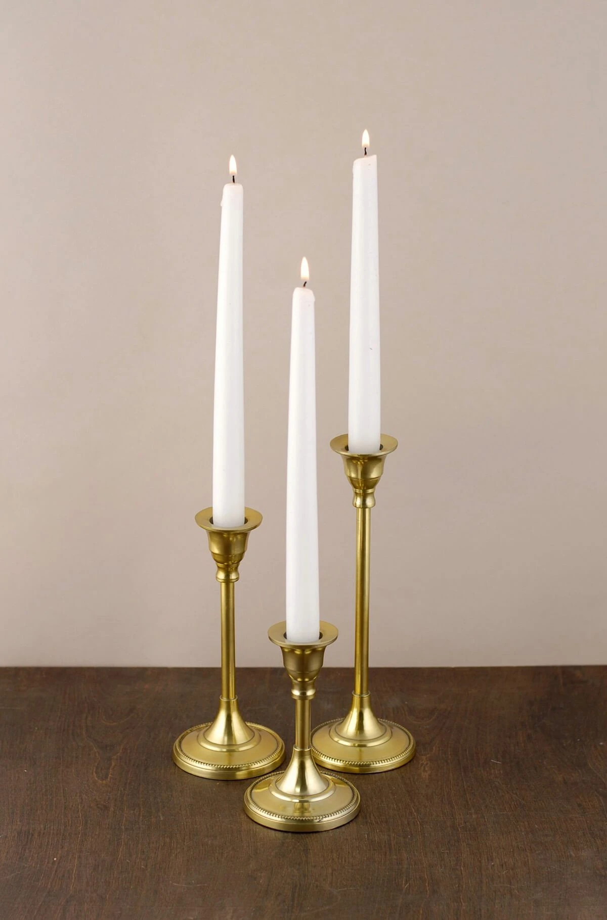 Taper Candlestick Gold 9in 6 Taper Candlestick Gold 9in - Image 4
