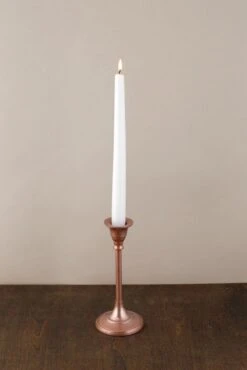 Taper Candlestick Rose Gold 7in 7 Taper Candlestick Rose Gold 7in -Candle Decorations candlestick rose gold m 1