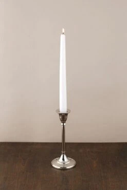 Taper Candlestick Silver 7in