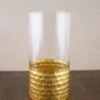 Gold Honeycomb Cylinder Vase 4"x8" -Candle Decorations cylinder vase honeycomb rt 8 1