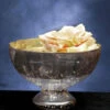 Mercury Glass Compote Bowl Silver Mercury 7.25" X 5"