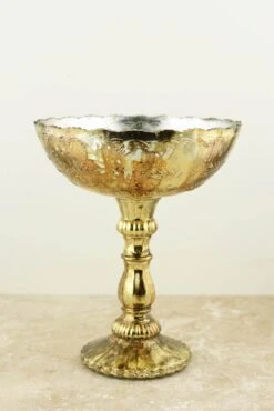 Desiray Glass Compote 9.5" Gold